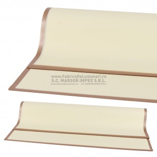 Celofan crem cu bordura aurie 58x58 cm 20 coli